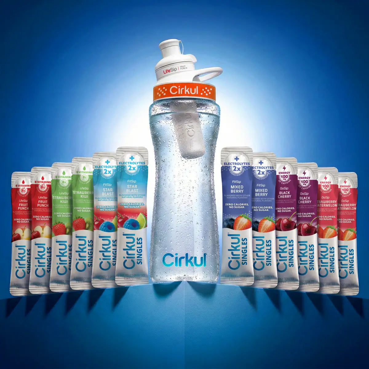 22oz. Plastic Bottle, LifeSip® Fruit Punch, & 18pk Cirkul® Singles